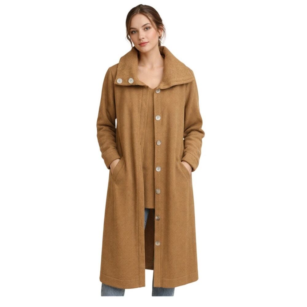 Soft Surroundings Caline Topper Long Duster Button Down Cardigan‎ Sz L
